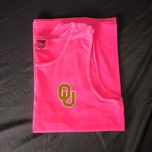 Comfort Colors Pink Univerity of Oklahoma Tank M